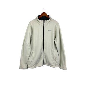 Wantdo Womens XL Full-Zip Fleece Jacket Beige